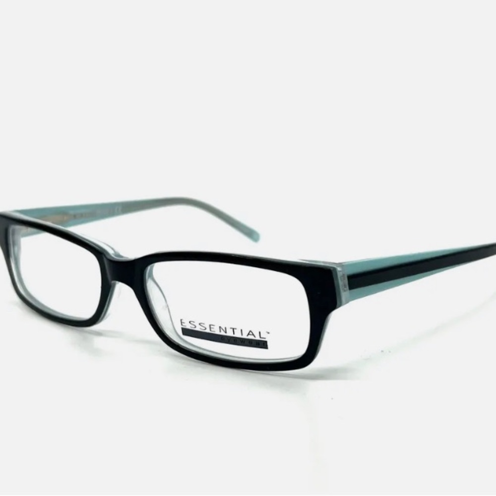 Essential Eyewear EN3679 Eyeglasses Frames Black Blue Acrylic 52-16-135